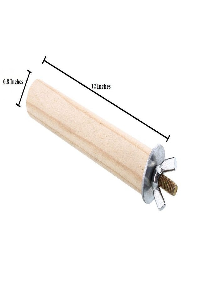 سايج سكوير مجثم/حامل/لعبة من الخشب الطبيعي بطول 12 بوصة / 30 سم، مثالي للببغاء الكوكاتو، وببغاء الأمازون، وببغاء المكاو، والببغاء الرمادي الأفريقي (خفيف الوزن). - Image 2